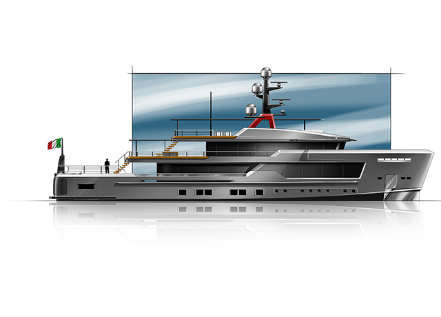 Alfarosso, the new Explorer Yacht by CRN and Francesco Paszkowski Design.