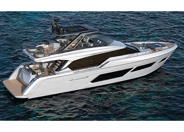 Ferretti Yachts 720: The comfort of a villa on the sea.