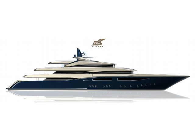 A new letter of intent signed by CRN for the construction of a 77 metres megayacht