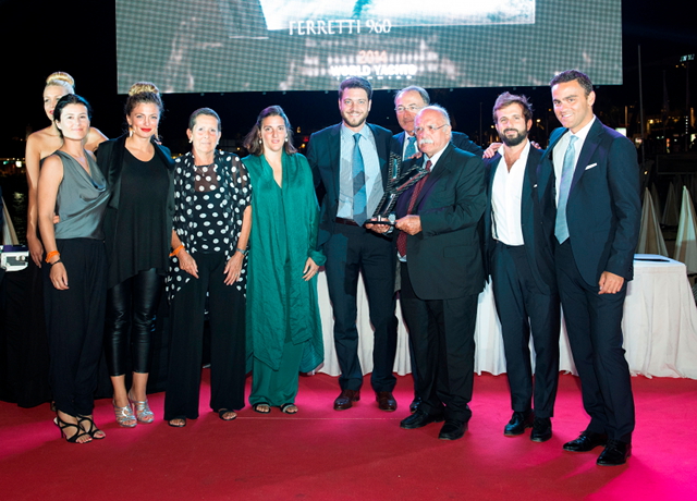 Ferretti Yachts 960 awarded as the "Most Innovative" yacht between 80 and 120 feet at the "World Yachts Trophies", in Cannes