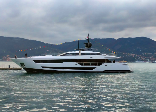 The first Custom Line 120’ takes to the sea