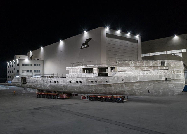 The CRN M/Y 142 bespoke megayacht is taking shape.