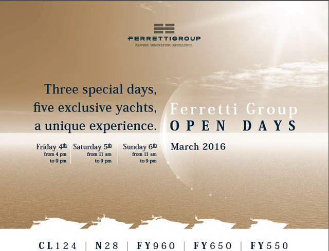 Ferretti Yachts e Custom Line a Hong Kong per i “Ferretti Group Open Days”