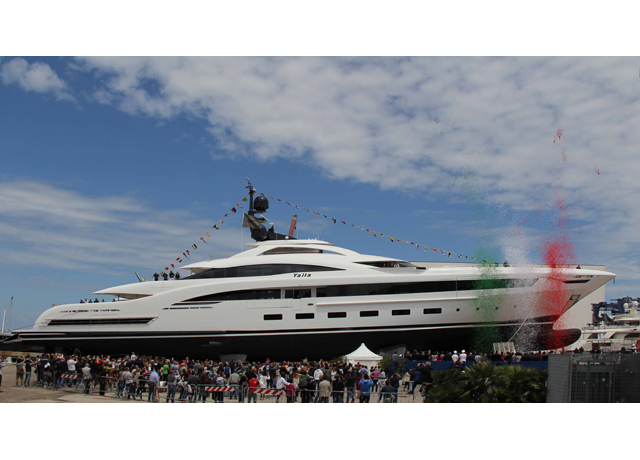 Celebrato oggi in CRN il varo di “Yalla” superyacht di 73 mt, simbolo di eccellenza del Made in Italy