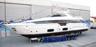 FERRETTI YACHTS’S NEW FLAGSHIP IS UNVEILED:  THE FIRST FERRETTI 960 WAS LAUNCHED IN CATTOLICA