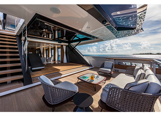 The striking technological invention on Custom Line 120’ is honoured at the 2018 Boat Builder Awards.