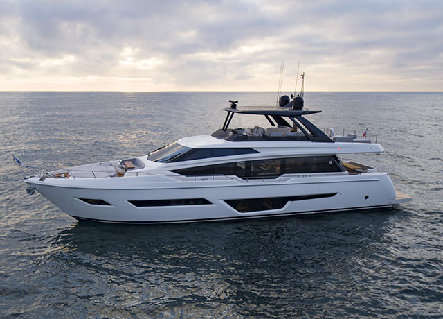 Ferretti Yachts 780: a change of look and a host of new features for even more comfort and wellbeing. 