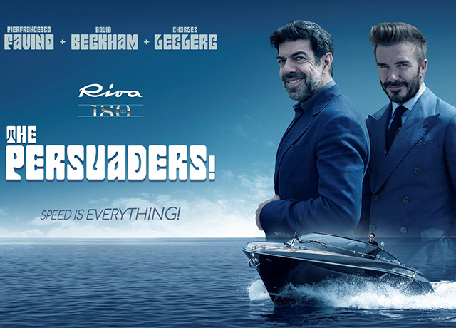 “Riva The Persuaders!”: il cortometraggio per i 180 anni del brand è un action movie di gran classe con Favino, Beckham e Leclerc.