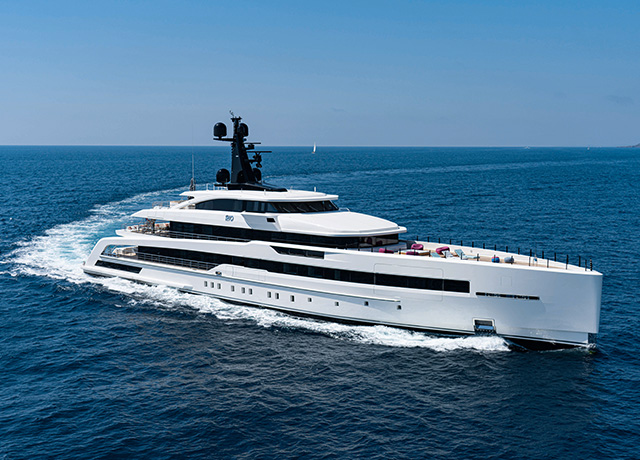 The new 62m superyacht RIO: a fully bespoke nautical work of art.