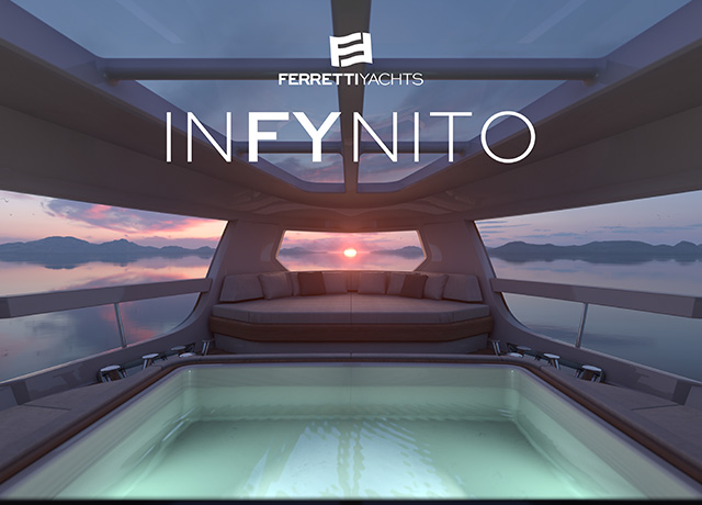 Ferretti Yachts unveils INFYNITO: beyond imagination, a new 70 to 100-foot range that creates a limitless experience of sky and sea.