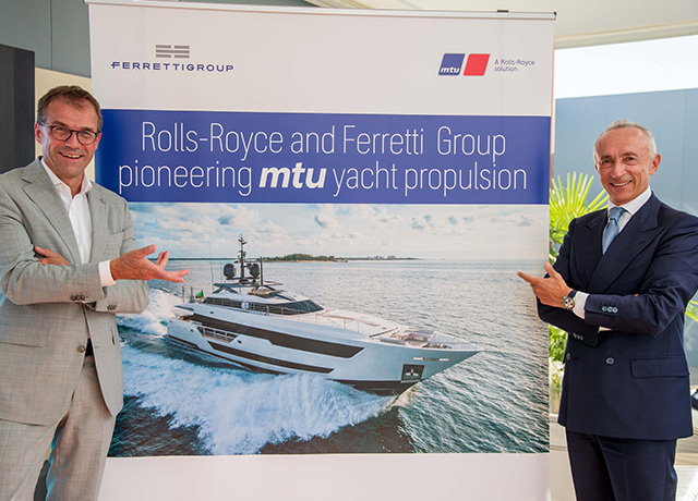 Rolls-Royce e Ferretti Group estendono l'accordo quadro per i sistemi di propulsione mtu yacht fino alla fine del 2027. <br />
 