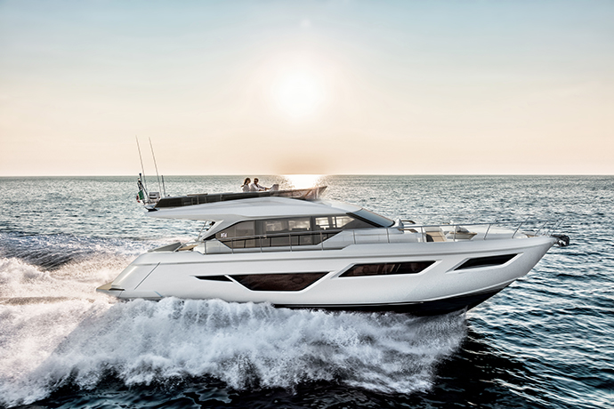 Au Salon Boot Düsseldorf 2023, la scène est prête pour la première mondiale de Ferretti Yachts 580.