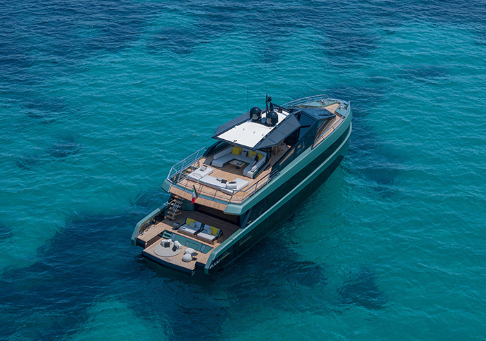 O novo wallywhy150 estreia nos EUA no Fort Lauderdale International Boat Show de 2023.