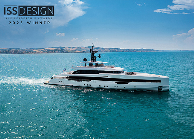 Die CRN M/Y CIAO Superyacht gewinnt bei den ISS Design AND Leadership Awards 2023.<br />
 