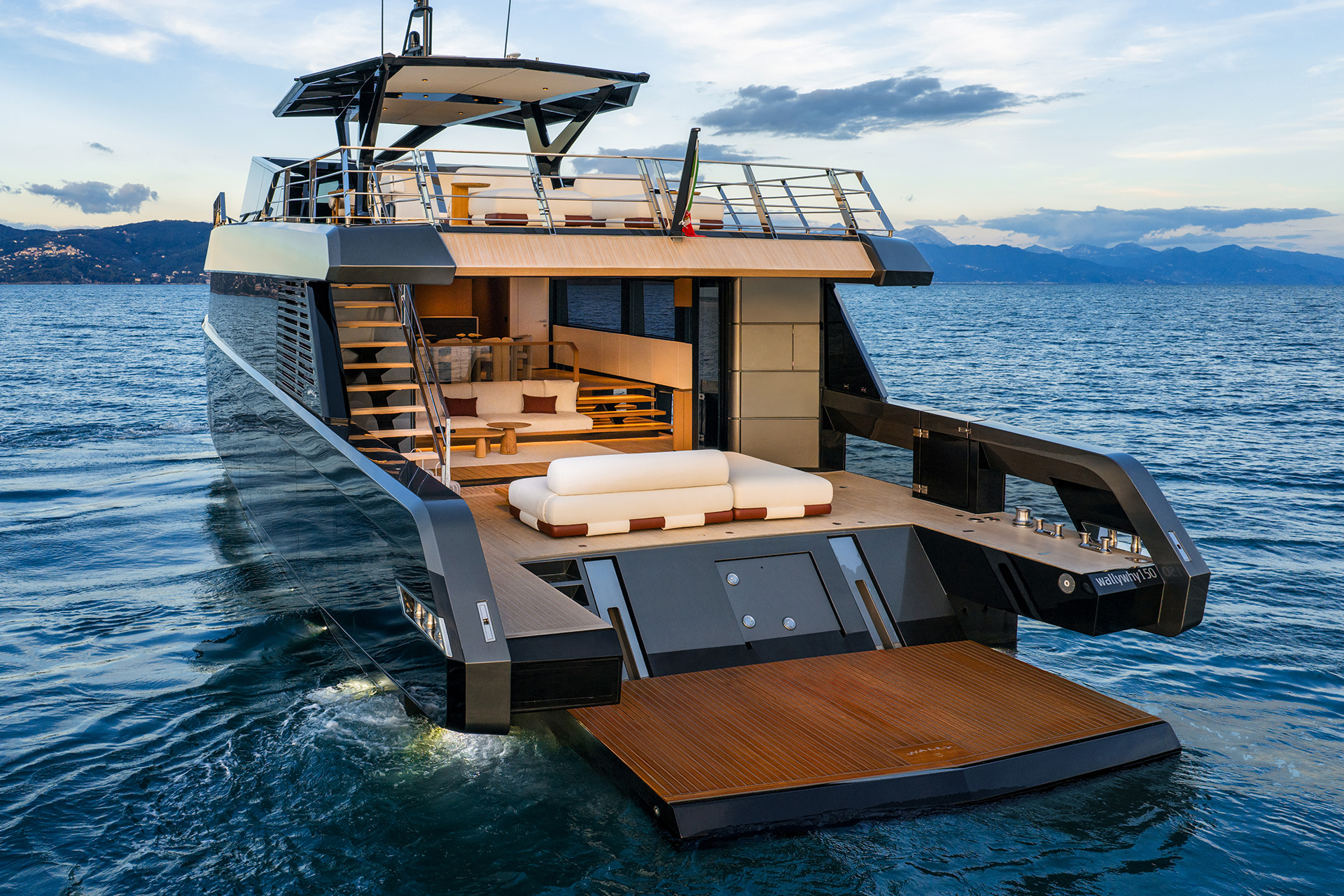 Wally Live Days 2026: wallywhy150 with new interior layout option debuts in Rapallo alongside the Wally range at sea.<br />
 